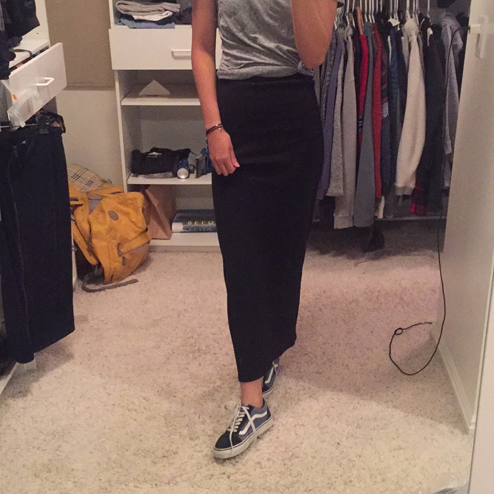 American Apparel Form Fitting Maxi Skirt